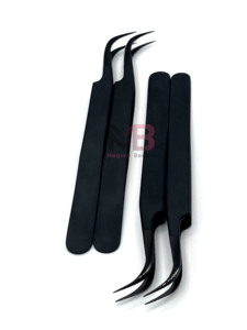Pinzas para Pestañas Lash Plus Anticorrosivas, Duraderas, con Puntas Precisas sin Espacios, Punta de Fibra Delgada - Product Image 1