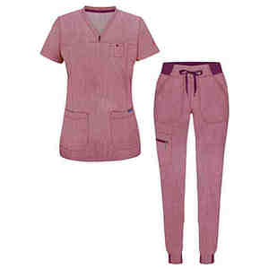 Ensemble de Blouses et Pantalons Médicaux Unisexe Haut de Gamme Écologiques à Col en V Extensible pour Hôpitaux, Couleurs Personnalisables, Vente en Gros - Product Image 2
