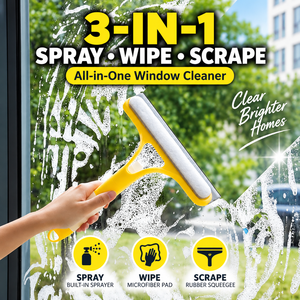 Herramienta de Limpieza de Ventanas 3 en 1, Esponja con Rociador y Limpiacristales para Ventanas de Automóviles, Espejos y Encimeras - Product Image 1