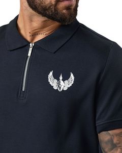 Camiseta Polo Azul Marino para Hombre, Casual, Manga Corta, Mezcla de Algodón, Cuello Camisero, Verano, Informal de Negocios, Golf, Elegante, Uso Diario - Product Image 6