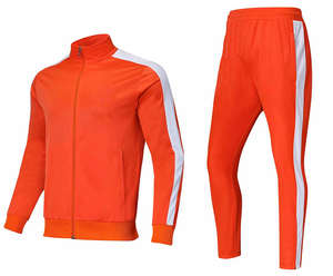 Conjunto Deportivo de Dos Piezas con Franja Lateral Transpirable de Secado Rápido, Corte Regular, Diseño Sólido Personalizado, Chaqueta con Cierre para Hombre - Product Image 4