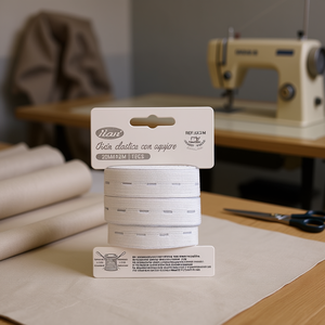 Nastro Elastico Ilan con Occhielli 20mm x 2m Metallizzato per Uso in Abbigliamento - Product Image 2