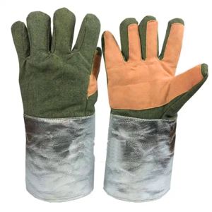 Premium Aluminum Para Aramid Heavy Duty Welder Gloves Personal Protective Equipment Safety Gloves <b>Fire</b> Heat Cut Resistant Gloves - Product Image 6