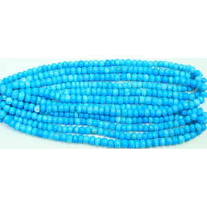 ลูกปัดโอปอลสีฟ้าสวยงาม รูปทรงกลมเรียบ ขนาด 16 นิ้ว, 7 มม. - 9 มม., พลอยโอปอลสีฟ้า, ลูกปัดโอปอลคุณภาพเกรด AAA, เครื่องประดับ - Product Image 5