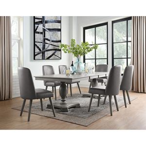 Waylon Set da sala da pranzo 7 pezzi con finitura rovere grigio - Product Image 1