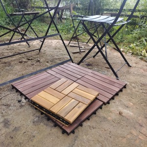 Azulejos de cubierta DIY de madera de acacia, 300*300mm, técnicas suaves para interior y exterior, decoración de jardín y terraza para patio trasero y delantero - Product Image 3