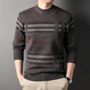 WARPRO INDUSTRY Men's Knitted Winter <b>Pullover</b> <b>Sweater</b> Solid Pattern Polyester/Nylon Coarse Wool Breathable Anti-Wrinkle Long - Product Image 4