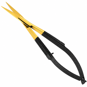 Tijeras Gold Spring de 5 pulgadas, rectas, de acero inoxidable, de precisión, para dar forma a cejas y pestañas, recortar, apretar y bordar. - Product Image 5
