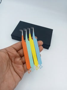 Pinzas ESD Profesionales Personalizadas de Acero Inoxidable con Punta Curva Antiestática, Modelo 164, Hechas a Mano, Duraderas, para Cejas - Product Image 4