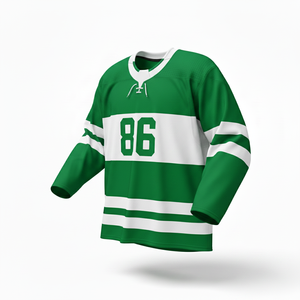 Último Diseño Original de Camiseta de Hockey sobre Hielo Unisex Personalizada con Nombre y Número del Equipo, Alta Calidad, 100% Poliéster, Malla Transpirable, Cuello en V - Product Image 3