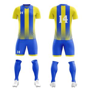 Nouveaux ensembles de maillots de football pour adultes et enfants, uniformes de football par sublimation pour hommes et garçons, tenues d'entraînement de football, service OEM - Product Image 3