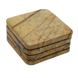 Wholesale Price Custom Size Marble <b>Coaster</b> Set Eco-Friendly Stone <b>Ceramic</b> and Leather Placemat Tray for Kitchen Table Use - Product Image 2