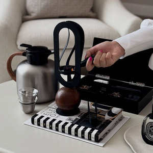 Modern Black Metal And Wooden <b>Incense</b> <b>Cone</b> <b>Burner</b> Featuring An Open Oval Frame Design For Aromatherapy & Elegant Home Decoration - Product Image 3