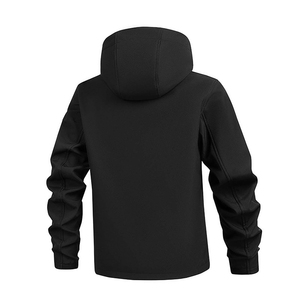<b>Men's</b> Casual Wear Softshell <b>Windbreaker</b> Jackets <b>Black</b> Color Long Sleeves Zipper Up Casual Wear Outdoor Hiking Jackets - Product Image 3