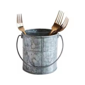 Latest Gold Metal Utensil Holder Cylindrical <b>Kitchen</b> <b>Storage</b> <b>Rack</b> Modern Design Durable Tableware Standing Type Single Tier - Product Image 4