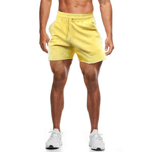 <b>Men</b> Solid Blue Cotton <b>Bermuda</b> <b>Shorts</b> Drawstring Waist Casual Wear Breathable Mid Rise Ripped Custom LOGO Design Print Wholesale - Product Image 6