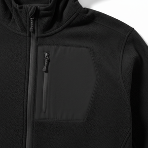 Veste polaire tactique pour homme avec logo personnalisé, à capuche, fermeture éclair intégrale, chaude et thermique, avec poches zippées - Product Image 5