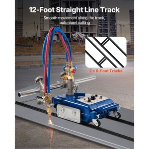 Bruciatore a torcia da 12 pollici con 3 punte, macchina automatica per il taglio a gas di tubi da 0,2-4 pollici, velocità di taglio in linea retta 2-30 pollici/min - Product Image 2