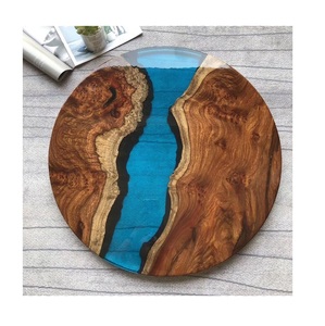 Plateau de rangement en bois et résine de luxe, personnalisable en couleur, avec poignée métallique, meilleur design, plateau de haute qualité, artisanat indien - Product Image 2