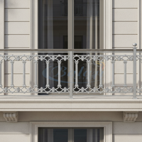 Balustrades de balcon modernes en fonte, murales, résistantes aux UV et à la rouille, pour extérieur et jardin, faciles à installer, garantie à vie