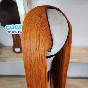 Perruques grandes transparentes en dentelle, ondulées naturelles, non-lace, en U, avec cuticules alignées, qualité 12A, cheveux Remy vietnamiens bruts, effet super naturel - Product Image 1