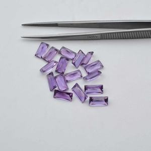 6x12mm amatista brasileña Natural corte princesa Baguette piedra facetada pulida piedras preciosas sueltas para proveedor de fabricación de joyas - Product Image 3