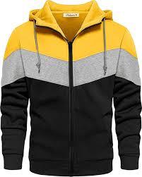 Nouvelle conception 2026 – Sweat à capuche zippé ajusté pour homme, avec logo personnalisé, blocs de couleur chevron tricolores, veste d'entraînement performante - Product Image 2