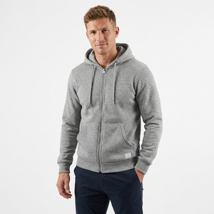 Sweat-shirt à capuche pour homme, rouge, fermeture éclair intégrale, coupe classique, décontracté, avec poches avant et tissu en polaire polyester/coton - Product Image 5