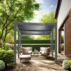 Pérgola de Hierro Impermeable - Diseño Moderno para Jardín y Balcón, Estructura Exterior Duradera de 9x12 pies, COLECCIÓN PERFECTA - Product Image 4