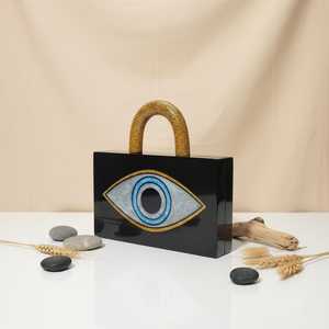 Pochette de soirée élégante en résine faite à la main, sac à main de créateur haut de gamme pour femme, idéal pour les mariages, les célébrations nuptiales et les soirées. - Product Image 6