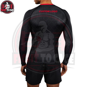 Rashguard Deportivo para Adultos, Personalizado, 100% Poliéster Spandex, Impresión Digital, Precio al por Mayor, Compresión, Rápida Secado, MMA - Product Image 3