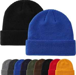 Classic Cuffed Beanie <b>Hat</b> for Men & <b>Women</b> Warm <b>Winter</b> Knit <b>Hat</b> Thick Beanie Skull Cap Acrylic Watch Cap - Product Image 1