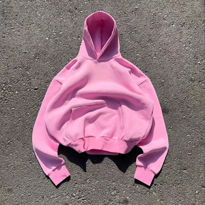 OEM Custom Acid Wash <b>Plain</b> <b>Hoodie</b> 500 GSM Heavyweight Fleece Oversized Pullover Streetwear <b>Hoodie</b> Manufacturer Wholesale Supplie - Product Image 1