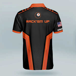 Chemises d'équipe de billard amusantes pour hommes, personnalisées OEM, en toile unie avec impression numérique par sublimation, pour tournois de billard - Product Image 4