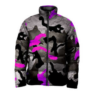 Veste matelassée respirante à capuche pour homme, en polaire, coque polyester/coton, fermeture éclair, hiver, décontractée, noire, service OEM - Product Image 2