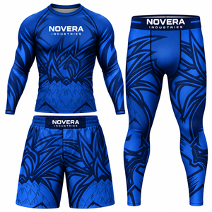 Tenue d'entraînement MMA personnalisée, t-shirt et short, sublimation couleur intégrale, respirant, léger, boxe, BJJ, kickboxing, sports NOVERA - Product Image 3