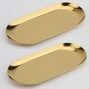 Elegantes Bandejas Organizadoras Minimalistas con Acabado Dorado para Perfumes, Productos para el Cuidado de la Piel y Accesorios Pequeños - Product Image 5