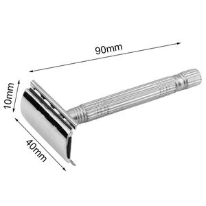 Maquinilla de Afeitar de Doble Filo de Alta Calidad, Reutilizable, para Hombre, con Mango de Acero Inoxidable, Ecológica, con Cuchillas para Afeitar la Cara - Product Image 3