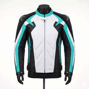Chaqueta de Motociclista de Cuero para Hombre, Nivel 2 CE, Chaqueta Protectora de Piel de Vaca para Motociclistas - Product Image 1