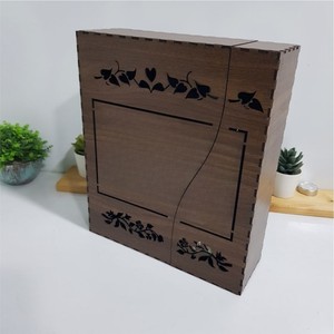 2026 New Design Wooden Storage Caddy Wholesale DIY Laser Cut <b>Wood</b> Organizer Compact Desk Tidy for Office Supplies Storage <b>Box</b> - Product Image 2