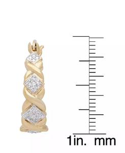 Orecchini a cerchio XO con accento di diamanti | Macacy's - Product Image 3