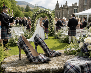Escarpins à talons aiguilles en tartan pour femmes, design et logo personnalisés, qualité supérieure - Product Image 4