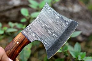 Premium Pasha Enterprises PA-785-C Damascus Cleaver <b>Knife</b> Handmade Meat Chef Butcher Wood Handle Leather Sheath Custom <b>Kitchen</b> - Product Image 3