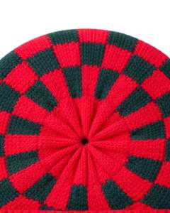 Gorro de punto a cuadros rojo y verde personalizado, gorro de invierno cálido con puño, gorro de punto acrílico suave, estilo urbano unisex, gorro de invierno. - Product Image 4