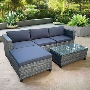 SF00082 Modern One Seat Outdoor Patio Living Room Set <b>Garden</b> Sofas Coffee <b>Table</b> Washable Cushions Hotels Villas - Product Image 3