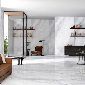 Iceland 1600x3200มม. สีขาวมันวาวกระเบื้องปูพื้นหินที่เผาเนื้อพอร์ซเลนดูทนทาน