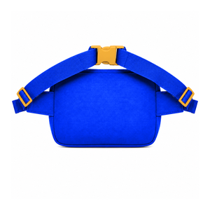 Bolso de cintura personalizado de la hermandad Sigma Gamma Rho, azul y dorado, estilo casual, con logo bordado y bolsillo con cremallera para ropa griega femenina. - Product Image 3