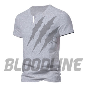 เสื้อยืดคอกลมแขนสั้นผู้ชายสีทึบแบบถักลำลองทรงปกติสีดำ - Product Image 6