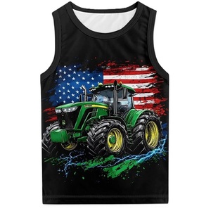 Tops Tanktops 100% cotton s/j 160 gsm solid color, colorful, digital print casual style printed casual supplier from Bangladesh. - Product Image 3