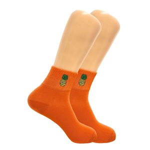 Calcetines tobilleros de mujer con bordado de frutas de dibujos animados, divertidos calcetines estampados con frutas - Product Image 6